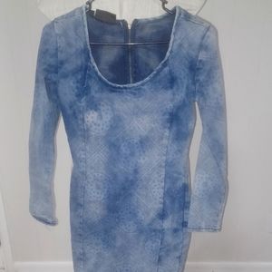 Denim mini dress